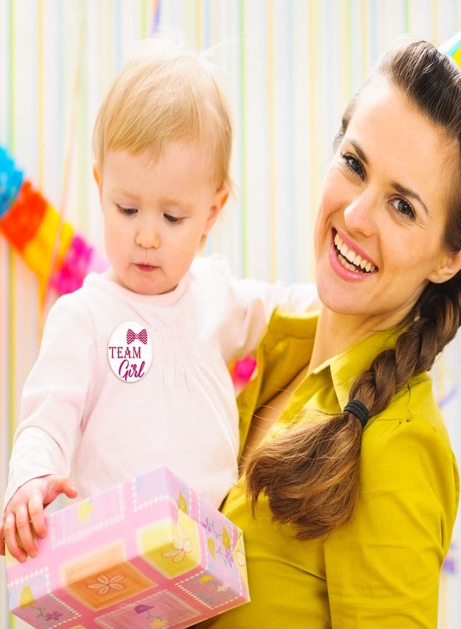 Mtlee 48 Pieces Baseball or Bows Gender Reveal Button Pins Blue Pink Gender Reveal Button Vote Boy Girl Button Pins Baseball Theme Gender Reveal Party Supplies for Baby Shower Party 1.73 Inch - Image 5