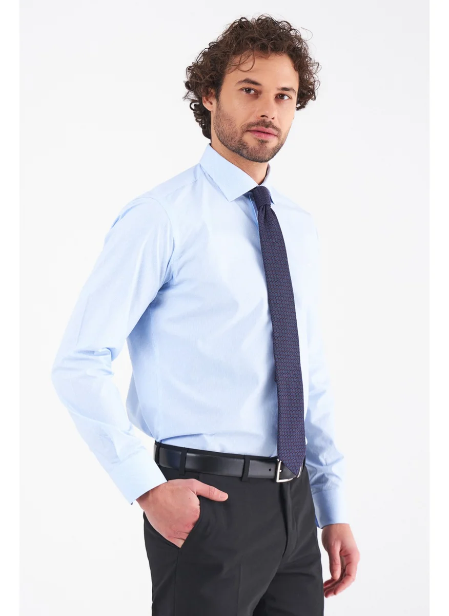 Bisse Men's Regular Fit Long Sleeve Classic Shirt BLUE GM21K212084_C35