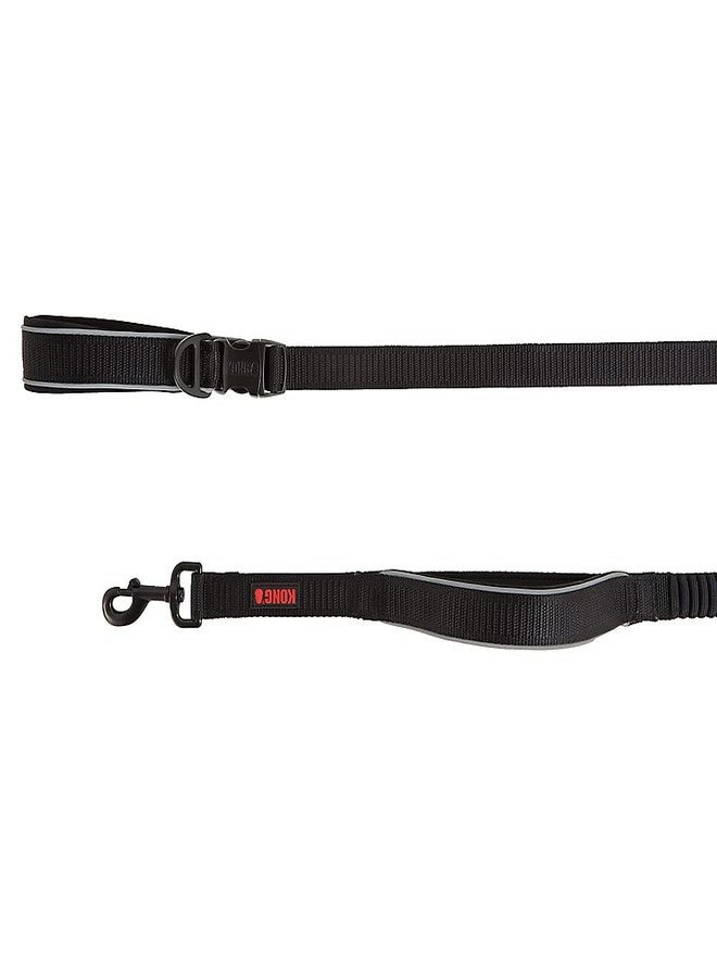 كونج حبل كلاب مطاطي عاكس للصدمات من KONG، بطول 6 أقدام (أسود) - Image 1