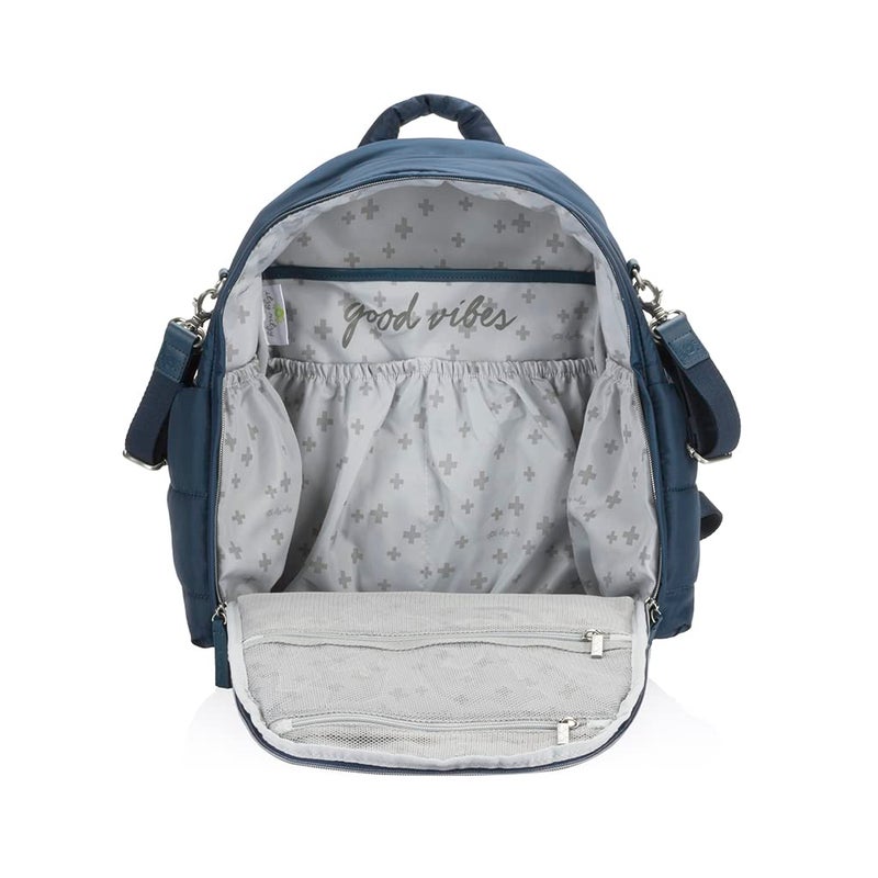 Itzy Ritzy Dream Diaper Bag Backpack - Compact Baby Backpack Diaper Bag with 14 Pockets, Changing Pad, Stroller Straps, Laptop Pocket & Comfortable Straps (Sapphire Starlight) - Image 4
