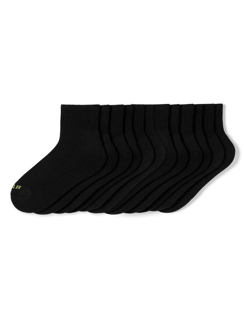 Hue Women's Mini Crew Sock 6-Pack, Black, One Size - Image 3
