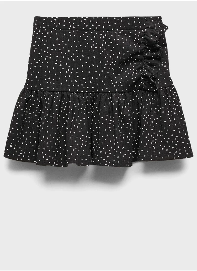 MANGO Kids Polka Dot Skirt