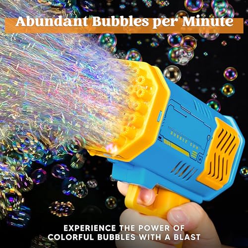 Sloosh 2 PCS Bubble Machine Bazooka Rocket Shape Bubble Gun Toy for Kids Ages 48 Gifts Adults Party Favors Summer Wedding Easter - Image 5