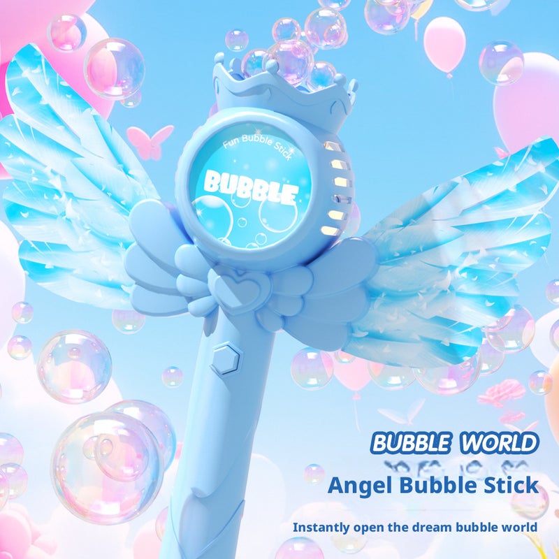 آلة الفقاعات الملاك، مسدس فقاعات كهربائي أوتوماتيكي مع محلول فقاعات، لعبة خارجية - Image 3
