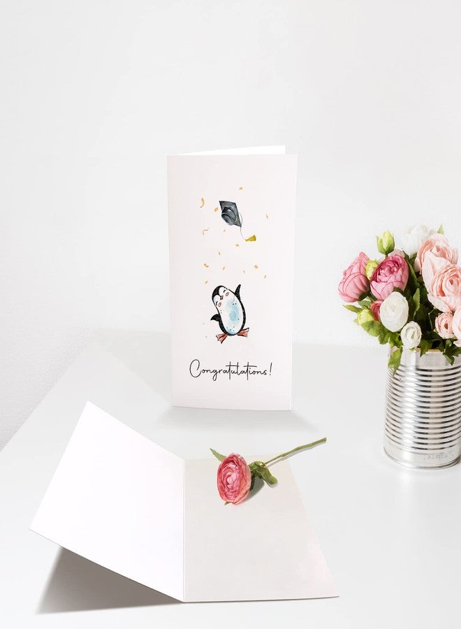 Chenive Penguin Graduation Card, Cute Graduation Card for Her Him, Grad Greeting Card, Congratulations Graduation Card Gift - Image 3