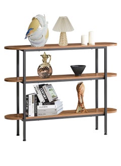 AGD 3-Tier Multipurpose Console Table for Living Room, Office, Entryway, Sofa Table 110*25*86cm/Brown  - Image 1
