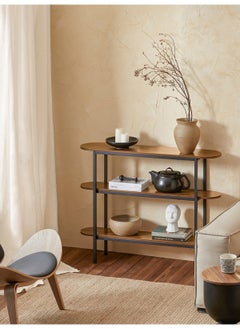 AGD 3-Tier Multipurpose Console Table for Living Room, Office, Entryway, Sofa Table 110*25*86cm/Brown  - Image 3