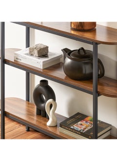 AGD 3-Tier Multipurpose Console Table for Living Room, Office, Entryway, Sofa Table 110*25*86cm/Brown  - Image 4
