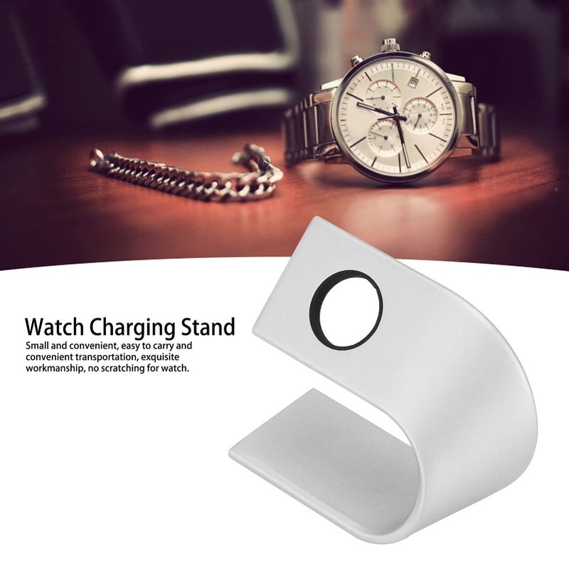 U Shape Watch Charging Stand Wireless Charger Dock Alloy Holder With Cable Slot For Smartwatch Non Slip For Home Or Repair Shop - Image 4