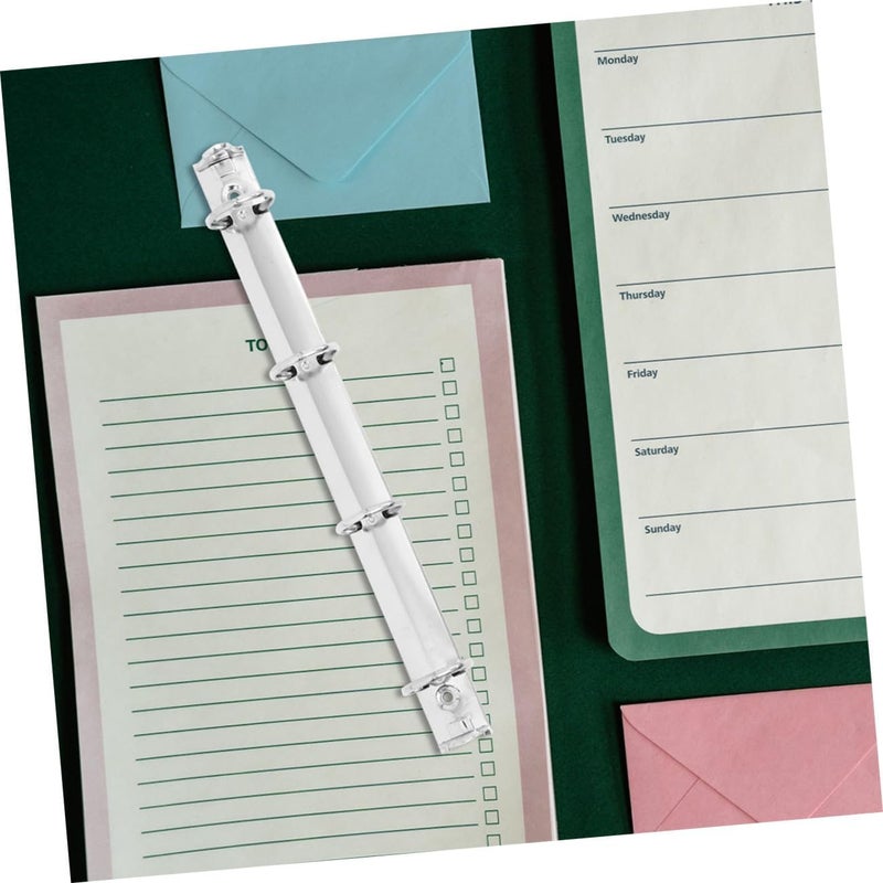NUOBESTY 5pcs Metal Loose Leaf Binder Mechanism Document Organizer for School and Office Silver Binding Clips for Efficient Management - Image 5