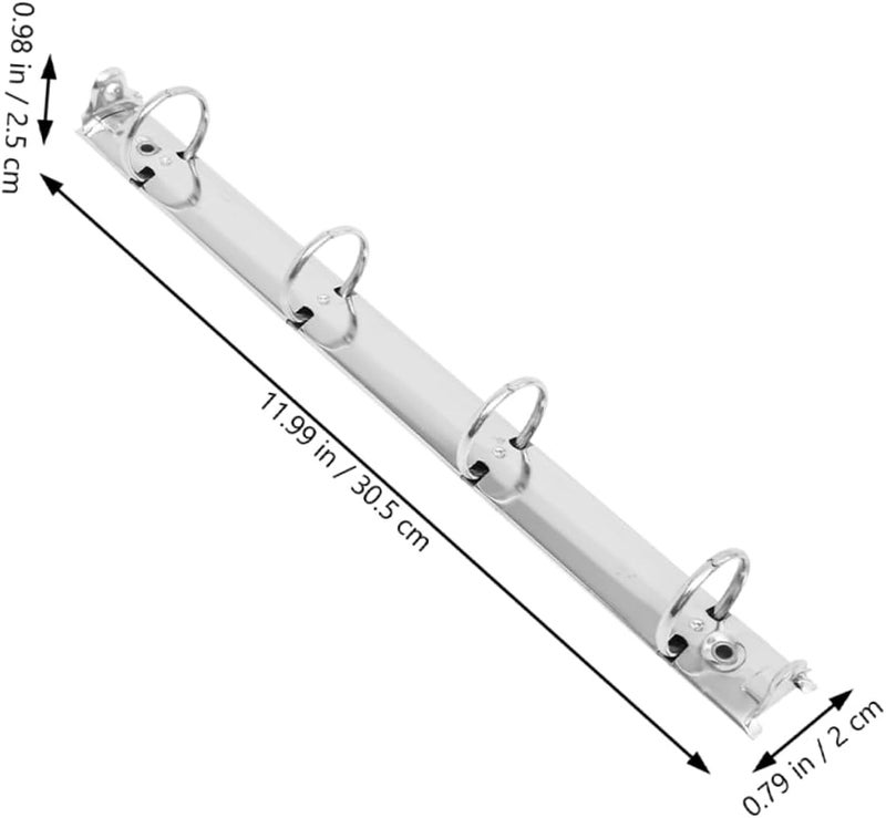 NUOBESTY 5pcs Metal Loose Leaf Binder Mechanism Document Organizer for School and Office Silver Binding Clips for Efficient Management - Image 2