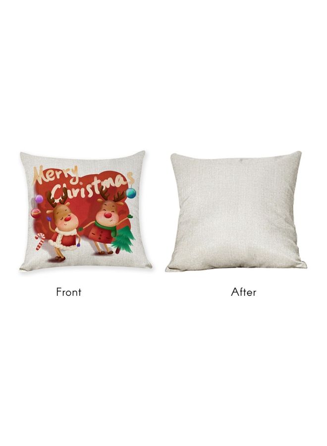 NIBEMINENT Theme Cushion Cover White/Red/Green 45x45cm - Image 3