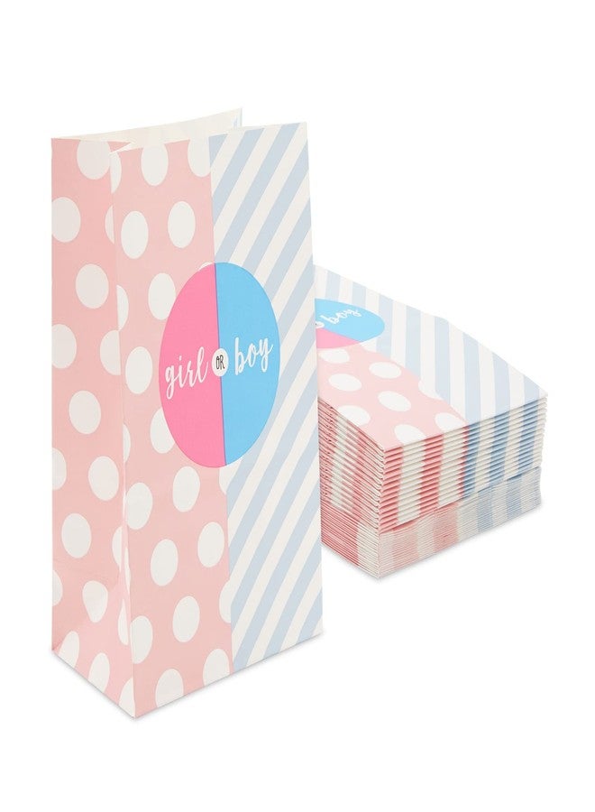 BLUE PANDA 36 Pack Boy or Girl Goodie Bags for Baby Gender Reveal Party Supplies - 5.2 x 8.7 x 3.3 In Goody Bags Gender Reveal - Image 1