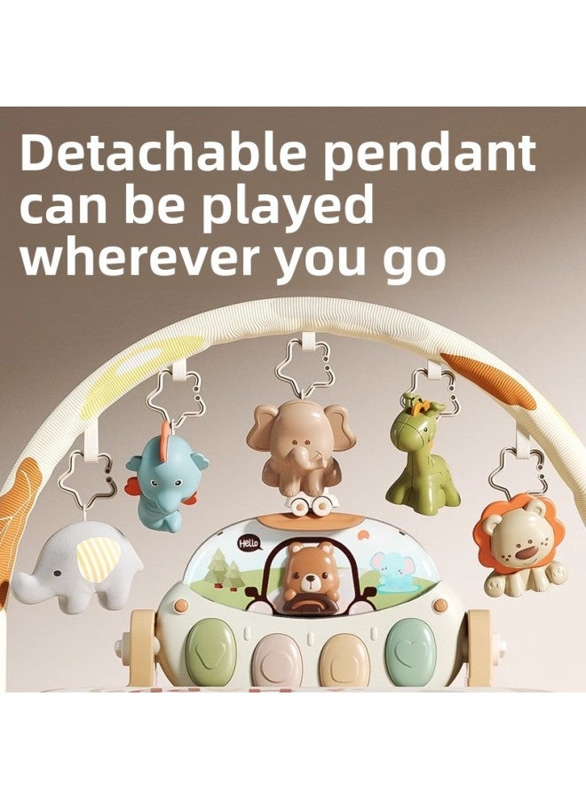 Pedal Piano Newborn Baby Fitness Rack Baby Boys And Girls Music Toys 0-1 Years 3-6 Months 12-Color:Giraffe Regular Model 【without Battery】-Specifications:Default - Image 3