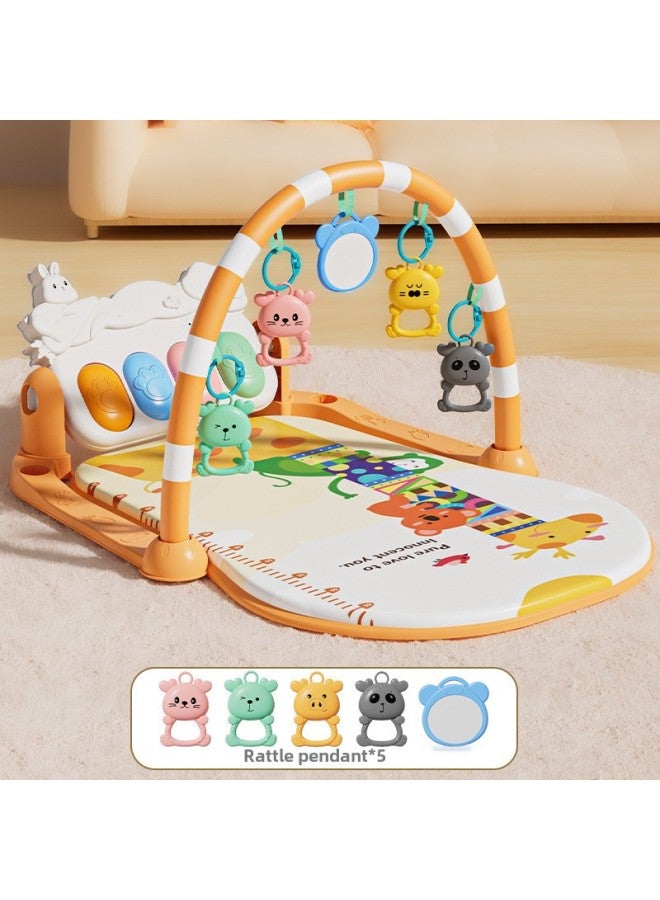 Pedal Piano Newborn Baby Fitness Rack Baby Boys And Girls Music Toys 0-1 Years 3-6 Months 12-Color:Giraffe Regular Model 【without Battery】-Specifications:Default - Image 1