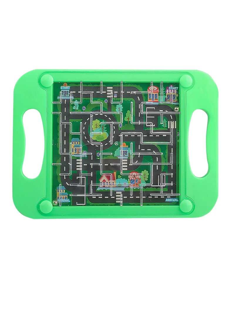 Challenging Puzzle Maze Skill Game, Gravity Balance 3D Maze Ball Memory Sequential Puzzle Toy, Interactive Maze Balance Labyrinth Ball Toy For Kids, (1pc, Green)