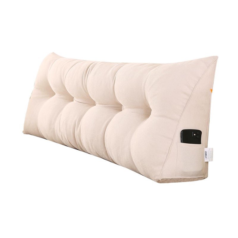 SAMTY Triangular Wedge Pillow headboard Twin XL Size for Couch Large headboard Pillow with Removable Cover Back Rest Pillows for Sitting up in Bed - Image 1