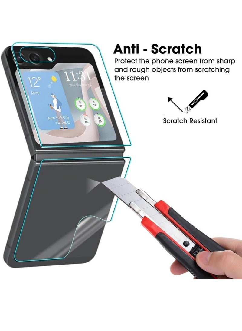 MIGOFAST 3in1 Front Screen Protector Compatible with Galaxy Z Flip 6 2024  Soft TPU Hydrogel Film Touch Sensitive  Full Coverage, Premium Flexible TPU  HD Clarity - Image 4