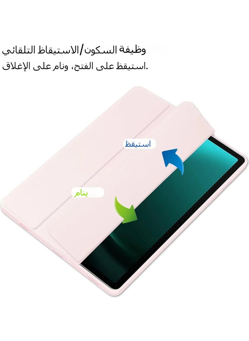 General - Hybrid ultra-thin case compatible with Samsung Galaxy Tab S10 Plus/S10+ 12.4-inch 2024, with pen holder, shock-proof cover and transparent transparent back case for automatic wake up/sleep - Image 1