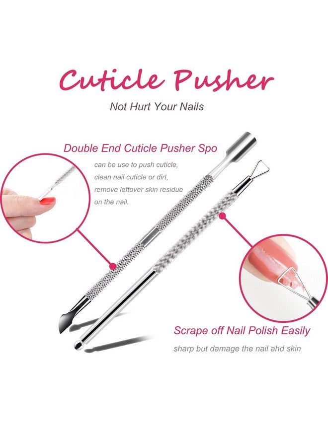 Hoewina Gel Nail Polish Remover Tools Kit With 10 Pcs Nail Clips 400 Pcs Lint Free Nail Wipes Nail Files 100/180 Buffer Block 400/4000 Nail Brush Cuticle Pusher Cuticle Peeler (Purple) - Image 4