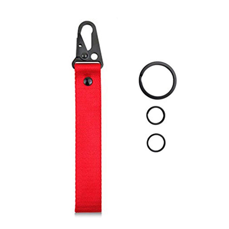 Dsycar Red Car Motorcycle Keychain Tag with 3 Key Rings Key Tags Unique Wristlet Strap for Key Hand Wrist Lanyard Key Chain Holder for Men Women - Image 3