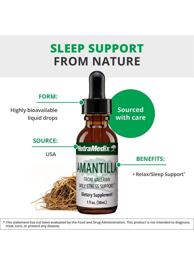 NutraMedix Amantilla Tincture - Valerian Root Extract for Stress Support - Promote Overall Sense of Calm with Valerian Root - Vegan Supplement for Enhanced Slumber (1oz / 30ml) - Image 4