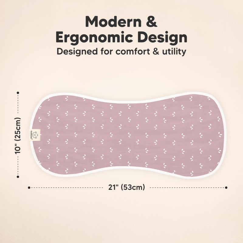 KeaBabies 5-Pack Muslin Burp Cloths Baby Boy, Girl - Very Absorbent Baby Burp Cloth Rags, 8-Layers Viscose Derived from Bamboo Cotton Muslin Towel, Super Soft Spit Up Rags, No Shrink Washcloths (Blooms) - Image 2