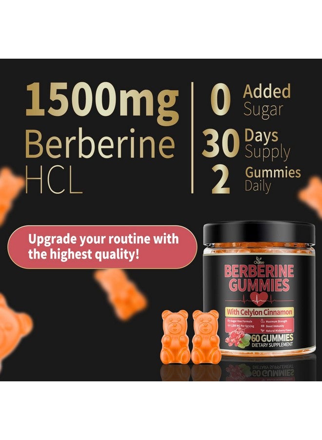 OALSE Berberine GLP-1 Gummies with Berberine HCI, Milk Thistle, Ceylon Cinnamon, PlusChro mium for Men & Women, Energy Boost, Body Support, Sugar Free (60 CT,1 Pack) - Image 2