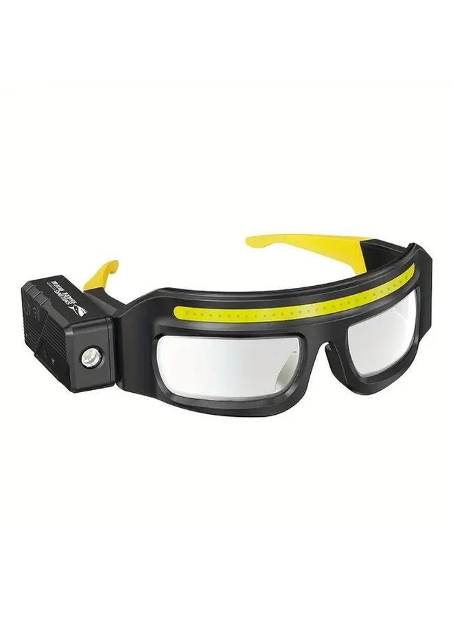 Yellow LED Headlamp High Brightness Rechargeable Headlight For Outdoor Cycling Running - Image 1
