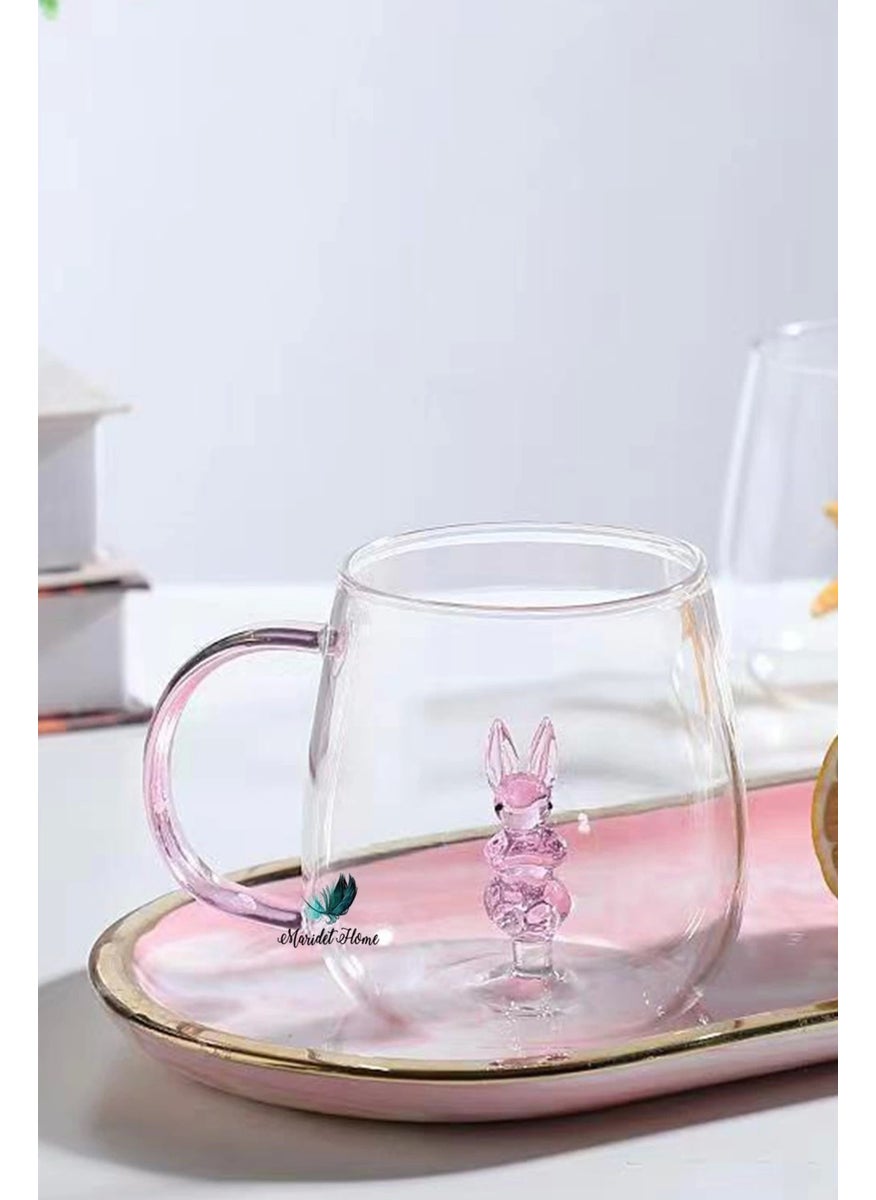 Maridet - 3D Coffee Mug Borosilicate Cute Glass Cup Cartoon Glass Kids Cup - 2 Pieces - Image 1