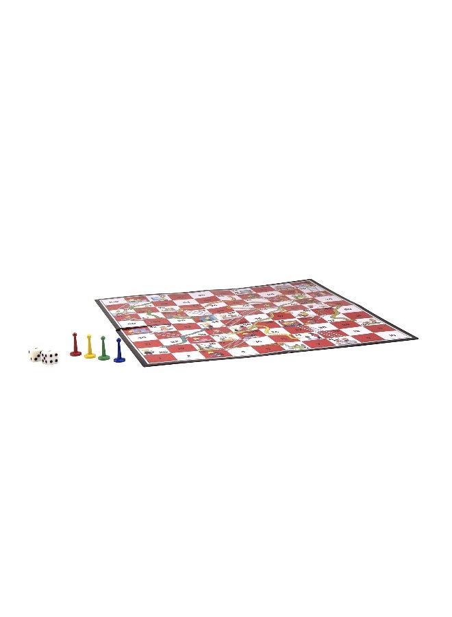 Pressman Snakes & Ladders Game, 2-4 Players, Ages 4 & Up, 5" - Image 1