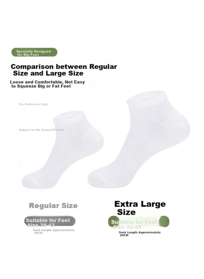 Langsha Men's Large Size Pure Cotton Socks, 7a Antibacterial And Odor-resistant Socks, Breathable And Sweat-absorbing For Spring And Summer