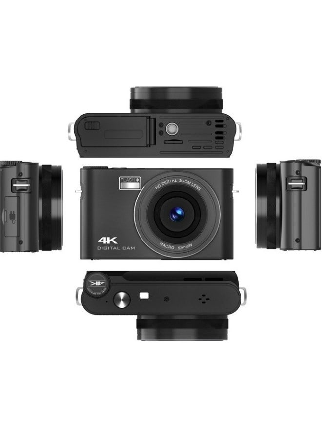 Generic 64 Million Touch Screen 4K Student Party Digital Micro Single Camera MP3 SLR Camera HD Camera Gift-Body Color:Black  - Image 2