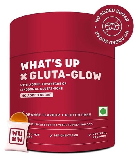 liposomal glutathione gummies What 's Up What's Up Wellness Gluta-Glow | with Vitamin C for Radiant Skin Tone | Depigmentation | Detoxification | 15 Days | Men & Women Muscle Growth Quantity:60 Days Glutathione Injection Side Effects
