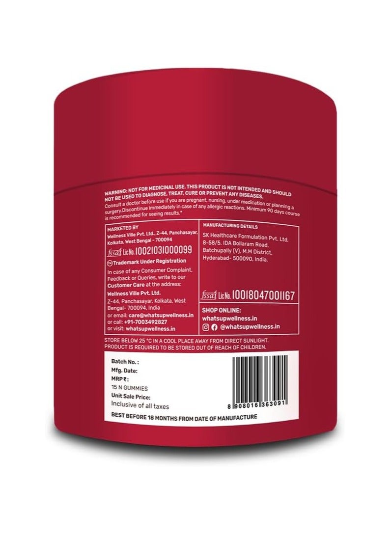 واتس أب حلوى الجلوتاثيون الليبوسومي مع فيتامين سي لبشرة متألقة | إزالة التصبغ | إزالة السموم | 15 يومًا | للرجال والنساء | بدون إضافة سكر - Image 2