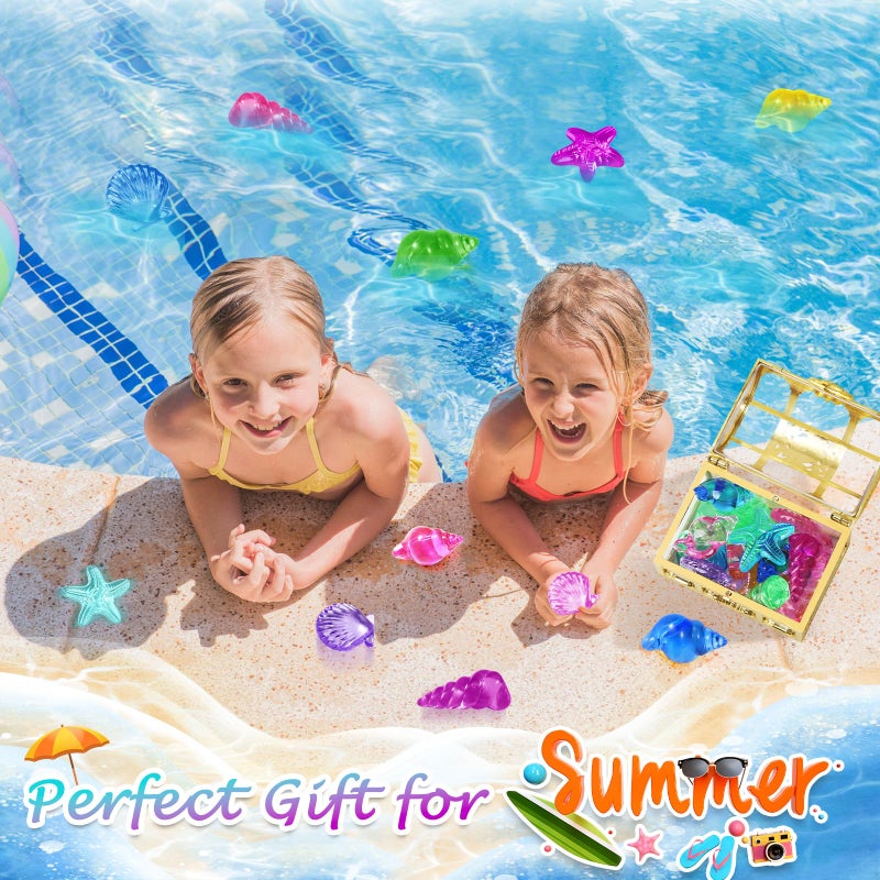 Duchong Pool Toys, 36 Pcs Dive Gems for Kids 4-8,8-12, Assorted Diving Colorful Diamond with 2 Treasure Boxes, Summer Swim Beach Water Toys for Boys Girls - Image 5