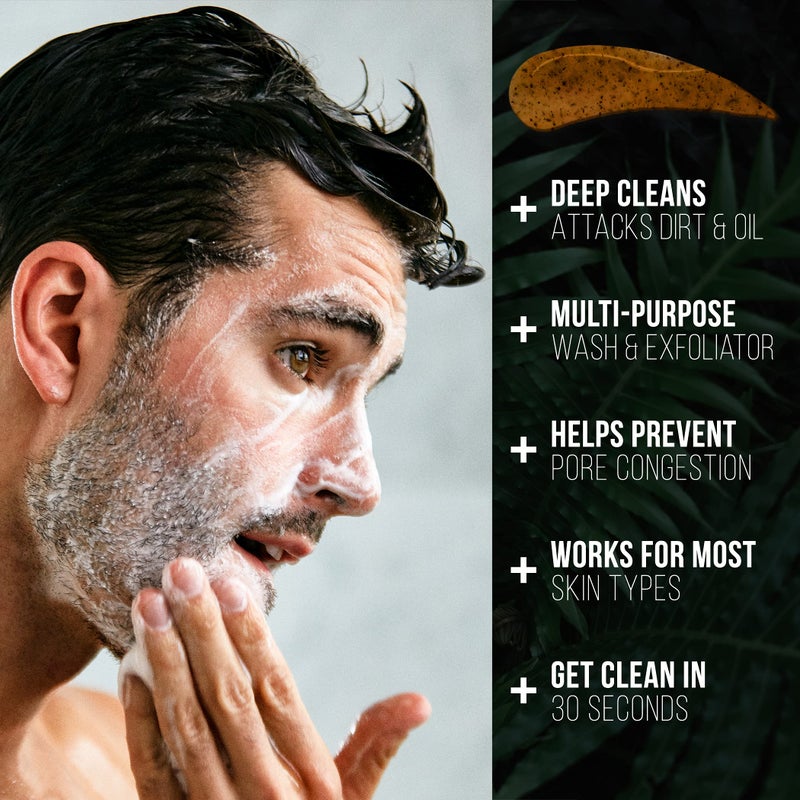 RUGGED & DAPPER Daily Power Scrub Facial Cleanser and Age Defense Face Cream Bundle - Image 2