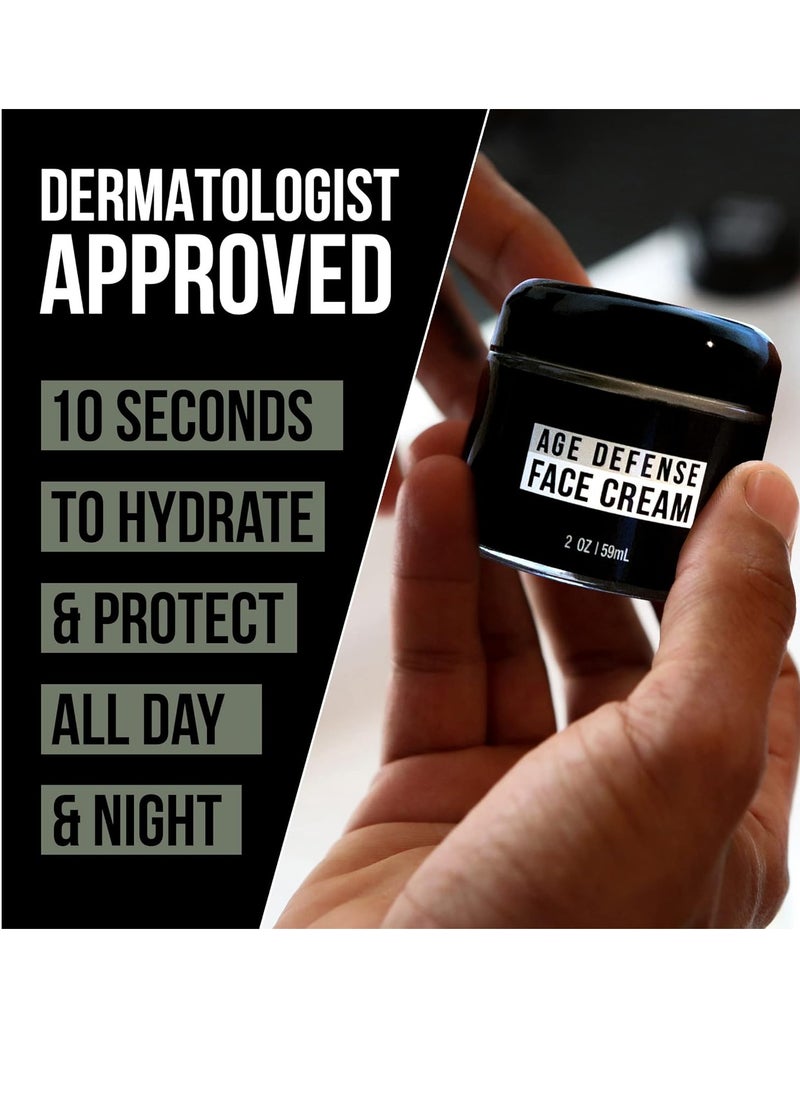 RUGGED & DAPPER RUGGED & DAPPER Daily Power Scrub Facial Cleanser and Age Defense Face Cream Bundle  - Image 2