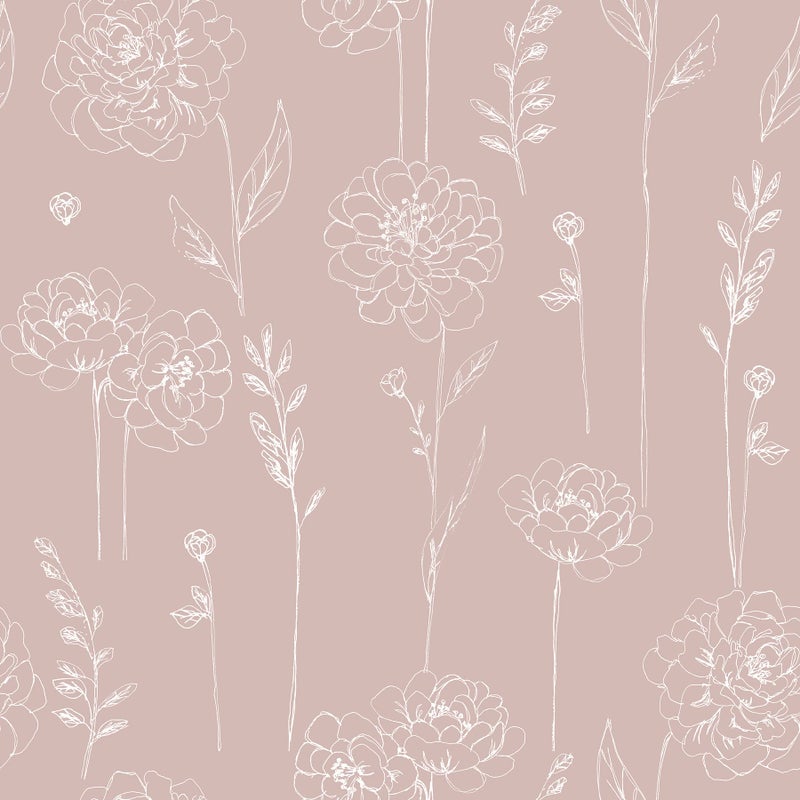 RoomMates RMK12688PLW Pink Maisey Peel and Stick Wallpaper