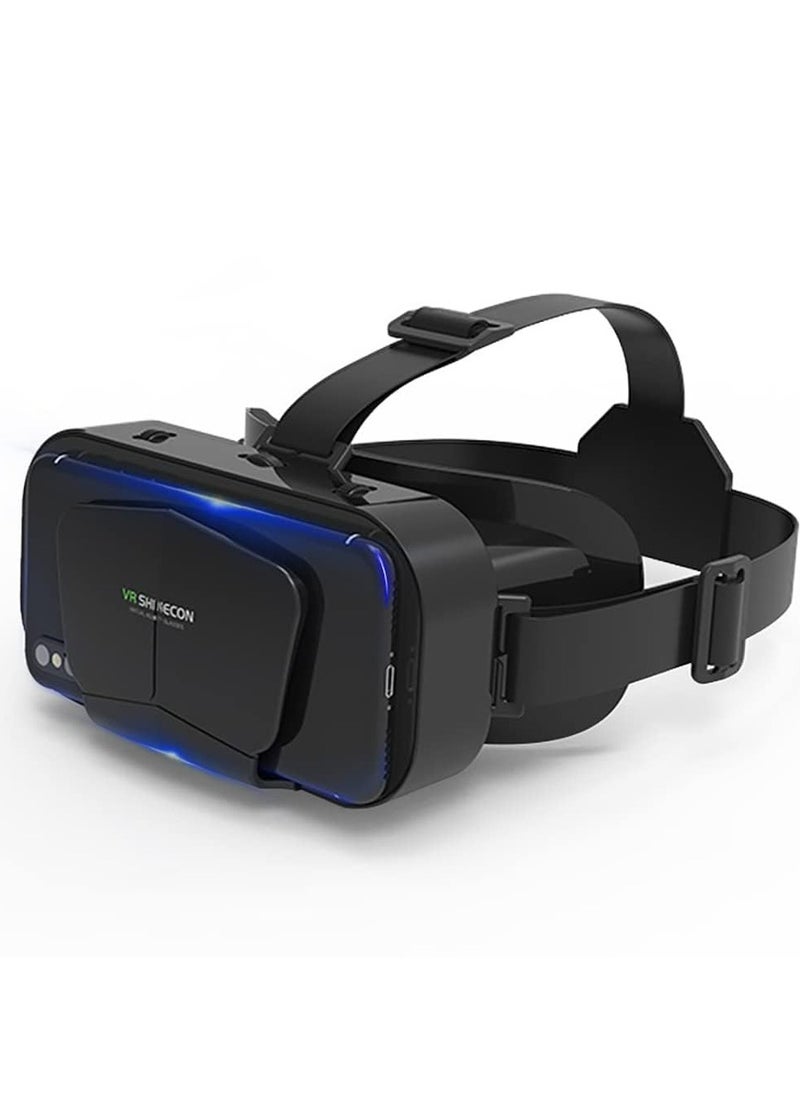 VR SHINECON VR SHINECON Virtual Reality VR Headset 3D Glasses VR Goggles for TV, Movies & Video Games, Compatibale iOS & Android Smartphone Within 4.7-7 inch Screen, Black  - Image 1