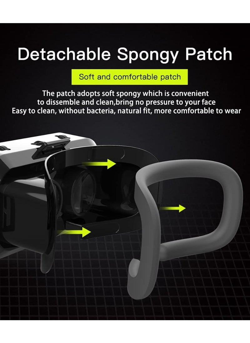 VR SHINECON VR SHINECON Virtual Reality VR Headset 3D Glasses VR Goggles for TV, Movies & Video Games, Compatibale iOS & Android Smartphone Within 4.7-7 inch Screen, Black  - Image 3