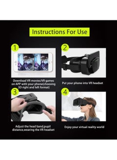 VR SHINECON Virtual Reality VR Headset 3D Glasses VR Goggles for TV, Movies & Video Games, Compatibale iOS & Android Smartphone Within 4.7-7 inch Screen, Black - pzsku/Z0CF420848B118F4025EFZ/45/_/1732697181/31805d2a-9951-44b1-9637-782e4a95f23e