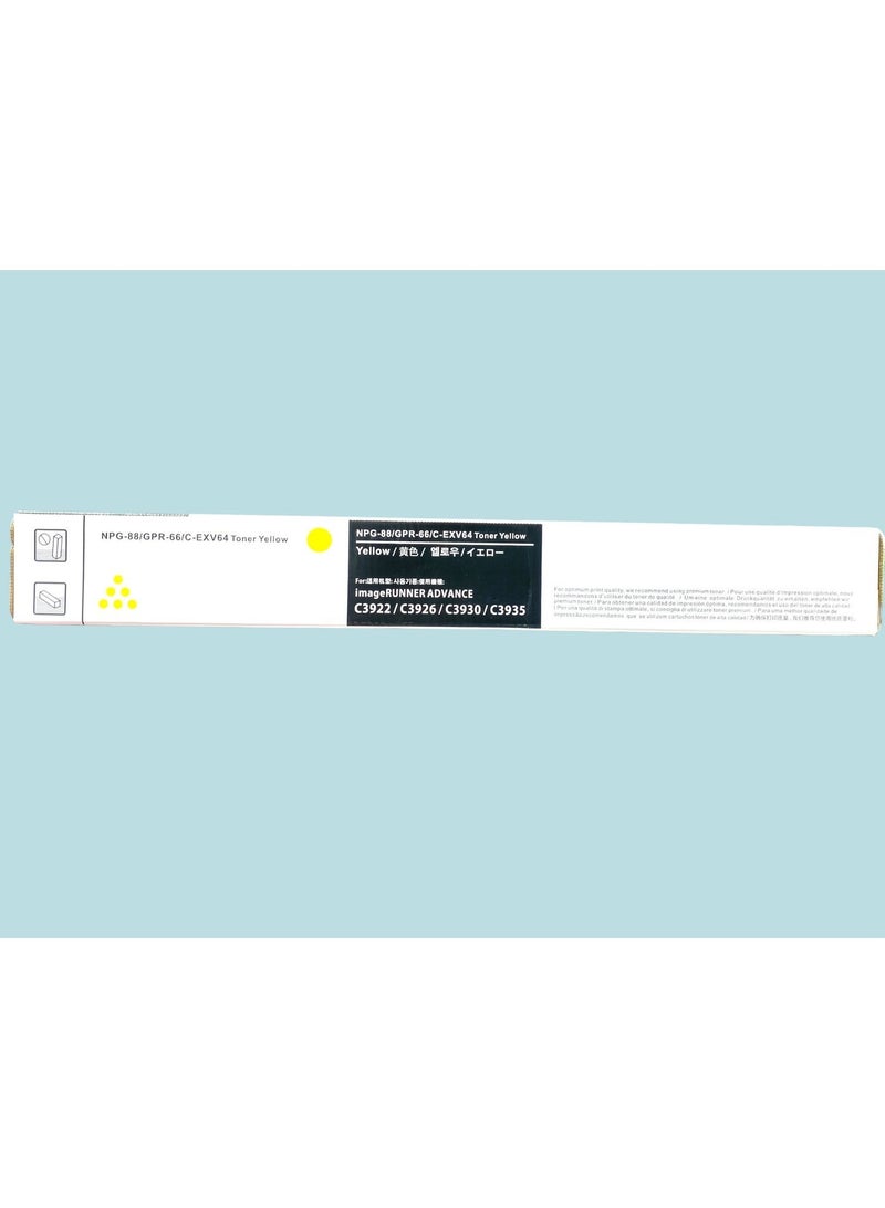 LET MY C-EXV64 EXV64 NPG88 GPR66 Toner Cartridge Compatible with imageRunner C3326i/iR-ADV DX C3935i/C3930i/C3926i/C3922i for Canon Toner Cartridge (BK:6000/CMY:4000) - Image 4