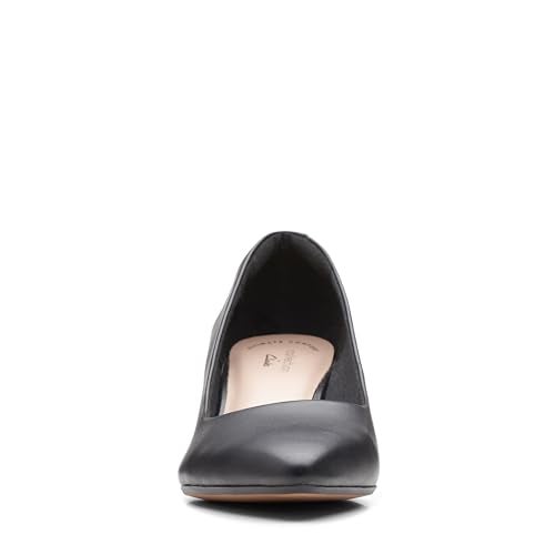 Clarks womens Linvale Jerica Pump, Black Leather, 6.5 US - Image 4