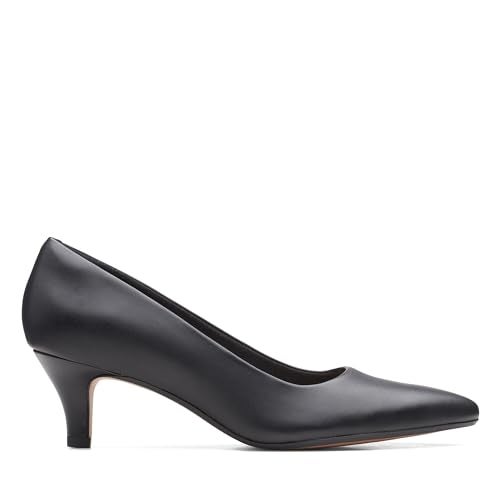 Clarks womens Linvale Jerica Pump, Black Leather, 6.5 US - Image 2