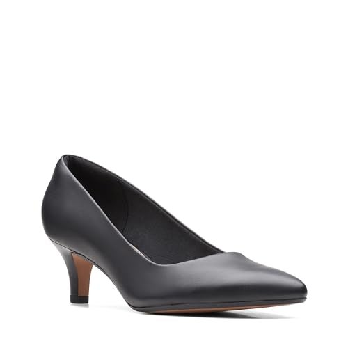 Clarks womens Linvale Jerica Pump, Black Leather, 6.5 US - Image 3