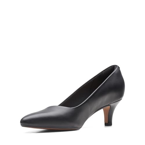 Clarks womens Linvale Jerica Pump, Black Leather, 6.5 US - Image 5