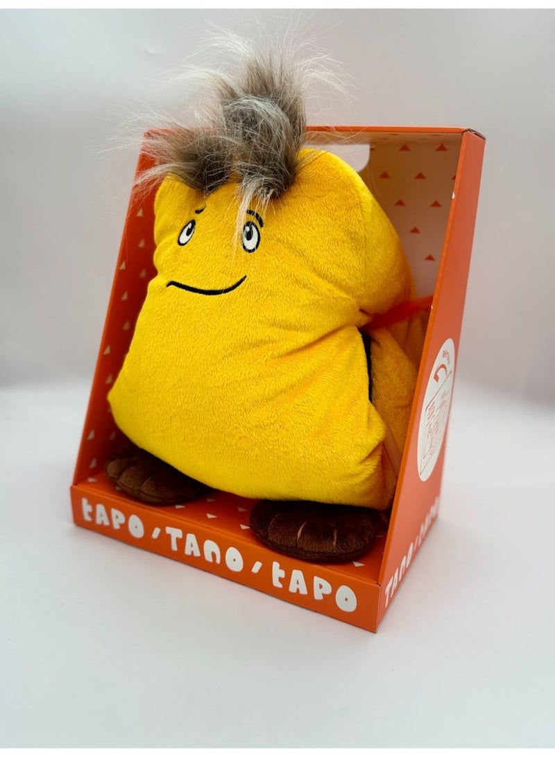 COALICIA TAPO 19×30 cm – Soft Plush Muff Toy and Pillow, Yellow Color, Cozy Travel and Home Companion - Image 4