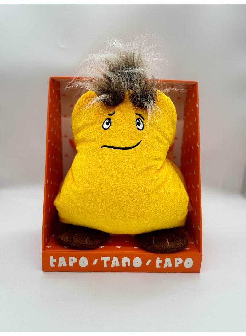 COALICIA TAPO 19×30 cm – Soft Plush Muff Toy and Pillow, Yellow Color, Cozy Travel and Home Companion - Image 3