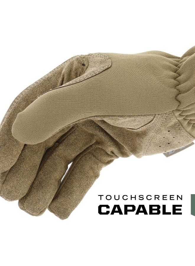 Generic Mechanix Wear: FastFit Tactical Gloves with Elastic Cuff for Secure Fit, Work Gloves with Flexible Grip for Multi-Purpose Use, Durable Touchscreen Capable Safety Gloves for Men (Brown, XX-Large) - Image 2